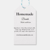 Eigene Donuts mit Liebe ergänzen Text-Website Geschenkanhänger (Vorderseite)