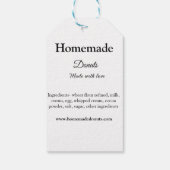 Eigene Donuts mit Liebe ergänzen Text-Website Geschenkanhänger (Rückseite)