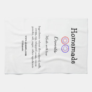 Eigene Donuts mit Liebe ergänzen Text-Website Geschirrtuch