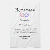 Eigene Donuts mit Liebe ergänzen Text-Website Geschirrtuch (Vertikal)