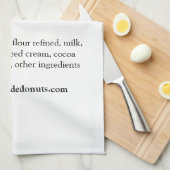 Eigene Donuts mit Liebe ergänzen Text-Website Geschirrtuch (Viertel Falte)