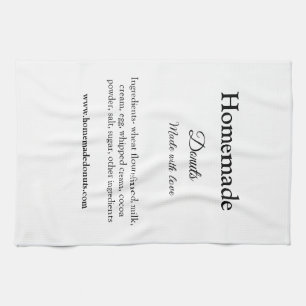 Eigene Donuts mit Liebe ergänzen Text-Website Geschirrtuch