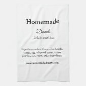 Eigene Donuts mit Liebe ergänzen Text-Website Geschirrtuch (Vertikal)