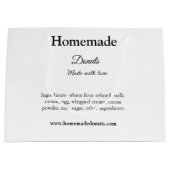 Eigene Donuts mit Liebe ergänzen Text-Website Große Geschenktüte (Vorderseite)