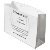 Eigene Donuts mit Liebe ergänzen Text-Website Große Geschenktüte (Rückseite Schrägansicht)