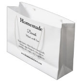 Eigene Donuts mit Liebe ergänzen Text-Website Große Geschenktüte (Vorderseite Schrägansicht)