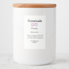 Eigene Donuts mit Liebe ergänzen Text-Website Lebensmitteletikett