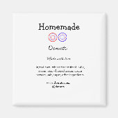 Eigene Donuts mit Liebe ergänzen Text-Website Magnet (Vorne)