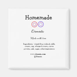 Eigene Donuts mit Liebe ergänzen Text-Website Magnet