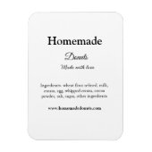 Eigene Donuts mit Liebe ergänzen Text-Website Magnet (Vertikal)