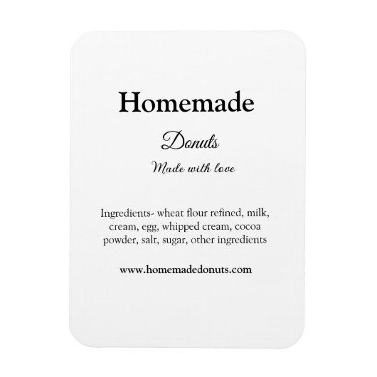 Eigene Donuts mit Liebe ergänzen Text-Website Magnet (Vertikal)