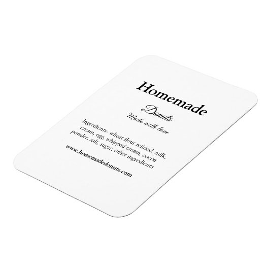 Eigene Donuts mit Liebe ergänzen Text-Website Magnet (Linke Seite)