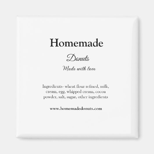 Eigene Donuts mit Liebe ergänzen Text-Website Magnet (Vorne)