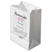 Eigene Donuts mit Liebe ergänzen Text-Website Mittlere Geschenktüte (Vorderseite Schrägansicht)