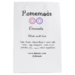 Eigene Donuts mit Liebe ergänzen Text-Website Mittlere Geschenktüte