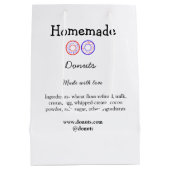 Eigene Donuts mit Liebe ergänzen Text-Website Mittlere Geschenktüte (Rückseite)