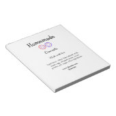 Eigene Donuts mit Liebe ergänzen Text-Website Notizblock (angewinkelt)