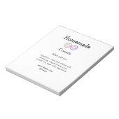 Eigene Donuts mit Liebe ergänzen Text-Website Notizblock (Rotiert)