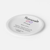 Eigene Donuts mit Liebe ergänzen Text-Website Pappteller (Schrägansicht)