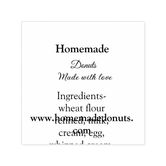 Eigene Donuts mit Liebe ergänzen Text-Website Permastempel (Design)
