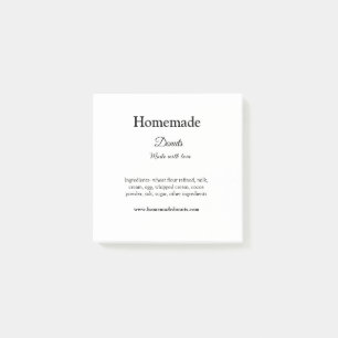 Eigene Donuts mit Liebe ergänzen Text-Website Post-it Klebezettel