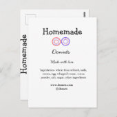 Eigene Donuts mit Liebe ergänzen Text-Website Postkarte (Vorne/Hinten)