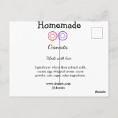 Eigene Donuts mit Liebe ergänzen Text-Website Postkarte (Rückseite)