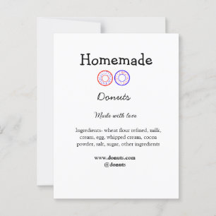 Eigene Donuts mit Liebe ergänzen Text-Website Postkarte
