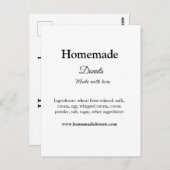 Eigene Donuts mit Liebe ergänzen Text-Website Postkarte (Vorne/Hinten)