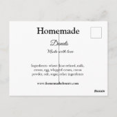 Eigene Donuts mit Liebe ergänzen Text-Website Postkarte (Rückseite)