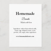 Eigene Donuts mit Liebe ergänzen Text-Website Postkarte (Vorderseite)