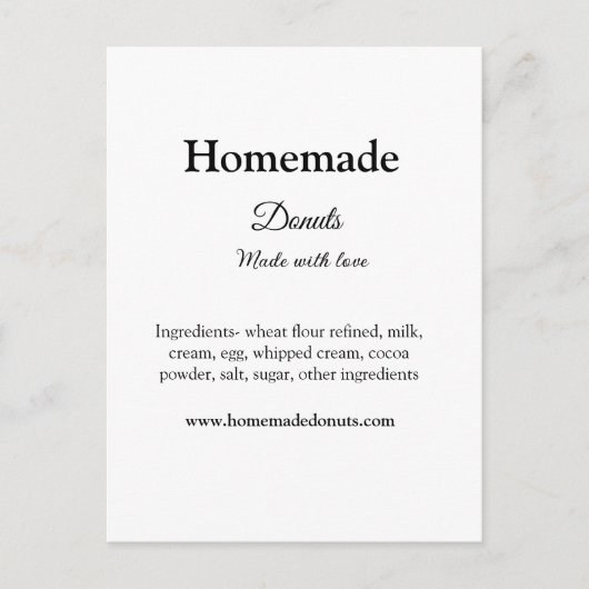 Eigene Donuts mit Liebe ergänzen Text-Website Postkarte (Vorderseite)