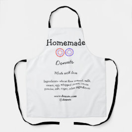 Eigene Donuts mit Liebe ergänzen Text-Website Schürze