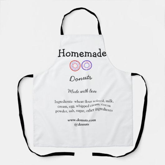 Eigene Donuts mit Liebe ergänzen Text-Website Schürze (Vorderseite)