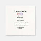 Eigene Donuts mit Liebe ergänzen Text-Website Serviette (Vorderseite)