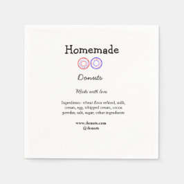 Eigene Donuts mit Liebe ergänzen Text-Website Serviette