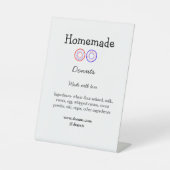 Eigene Donuts mit Liebe ergänzen Text-Website Sockelschild (Vorderseite)