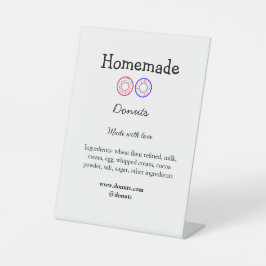 Eigene Donuts mit Liebe ergänzen Text-Website Sockelschild