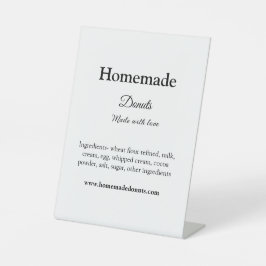 Eigene Donuts mit Liebe ergänzen Text-Website Sockelschild