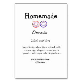 Eigene Donuts mit Liebe ergänzen Text-Website Tischnummer