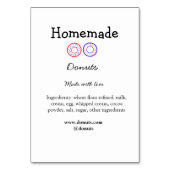 Eigene Donuts mit Liebe ergänzen Text-Website Tischnummer (Vorderseite)