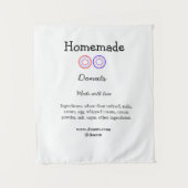 Eigene Donuts mit Liebe ergänzen Text-Website Wandteppich (Vorderseite)