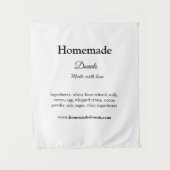 Eigene Donuts mit Liebe ergänzen Text-Website Wandteppich (Vorderseite)