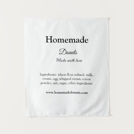 Eigene Donuts mit Liebe ergänzen Text-Website Wandteppich (Vorderseite)