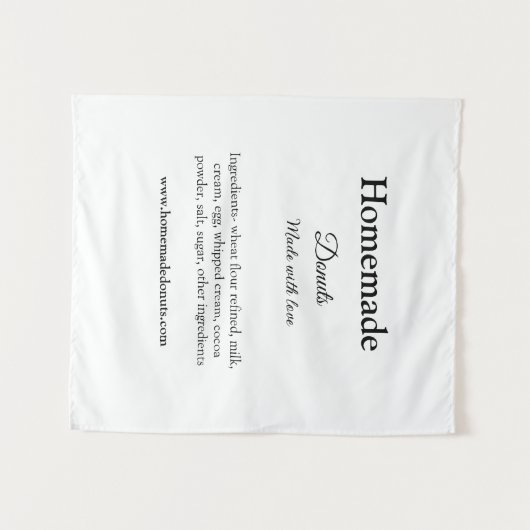 Eigene Donuts mit Liebe ergänzen Text-Website Wandteppich (Vorderseite (Horizontal))