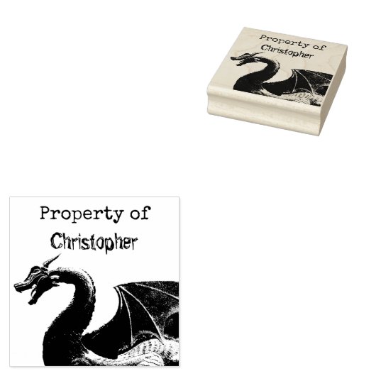 Eigene Dracheneigenschaft Gummistempel (Stempel)