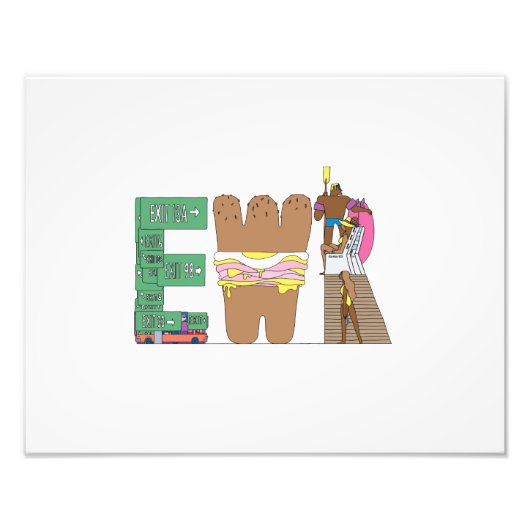 Eigene Drucken | NEWARK, NJ (EWR) Fotodruck (Vorne)