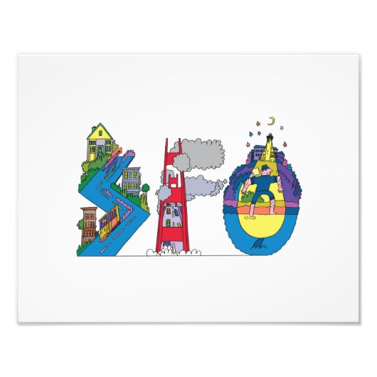 Eigene Drucken | SAN FRANCISCO, CA (SFO) Fotodruck (Vorne)