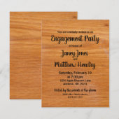 Eigene Einladung der rustikalen Holzeinsatzpartei (Vorne/Hinten)