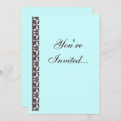 Eigene Einladung für braune mittelalterliche Eleme (Vorne/Hinten)